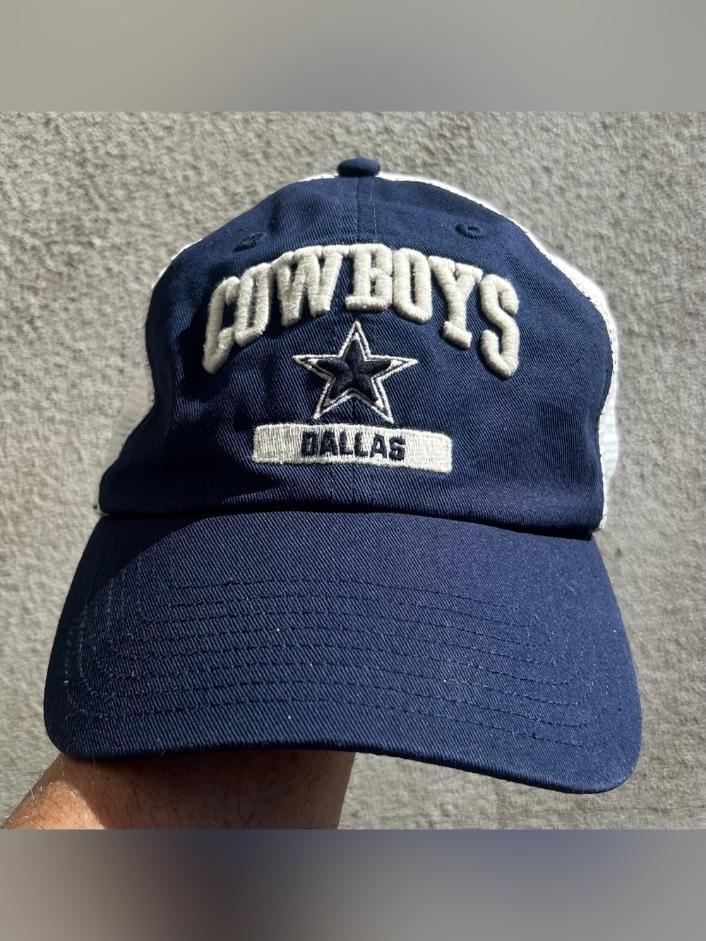 Dallas Cowboys NFL Football Navy Gray With 47 Brand Adjustable Mesh Hat